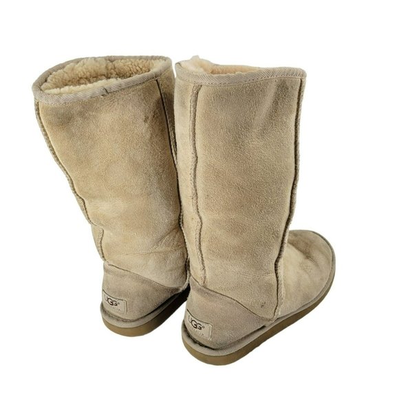 UGG Australia Classic Tall Boots Womens 7 Leather Genuine Sheepskin #5815 F8006C - Picture 2 of 11